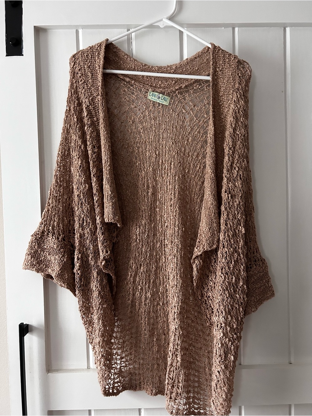 Lightweight Open-Front Cardigan in Taupe